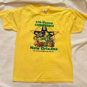 New Orleans Staff T-shirt, Yellow, Lg, 2005, Rare 57th Biennial FOP Conference